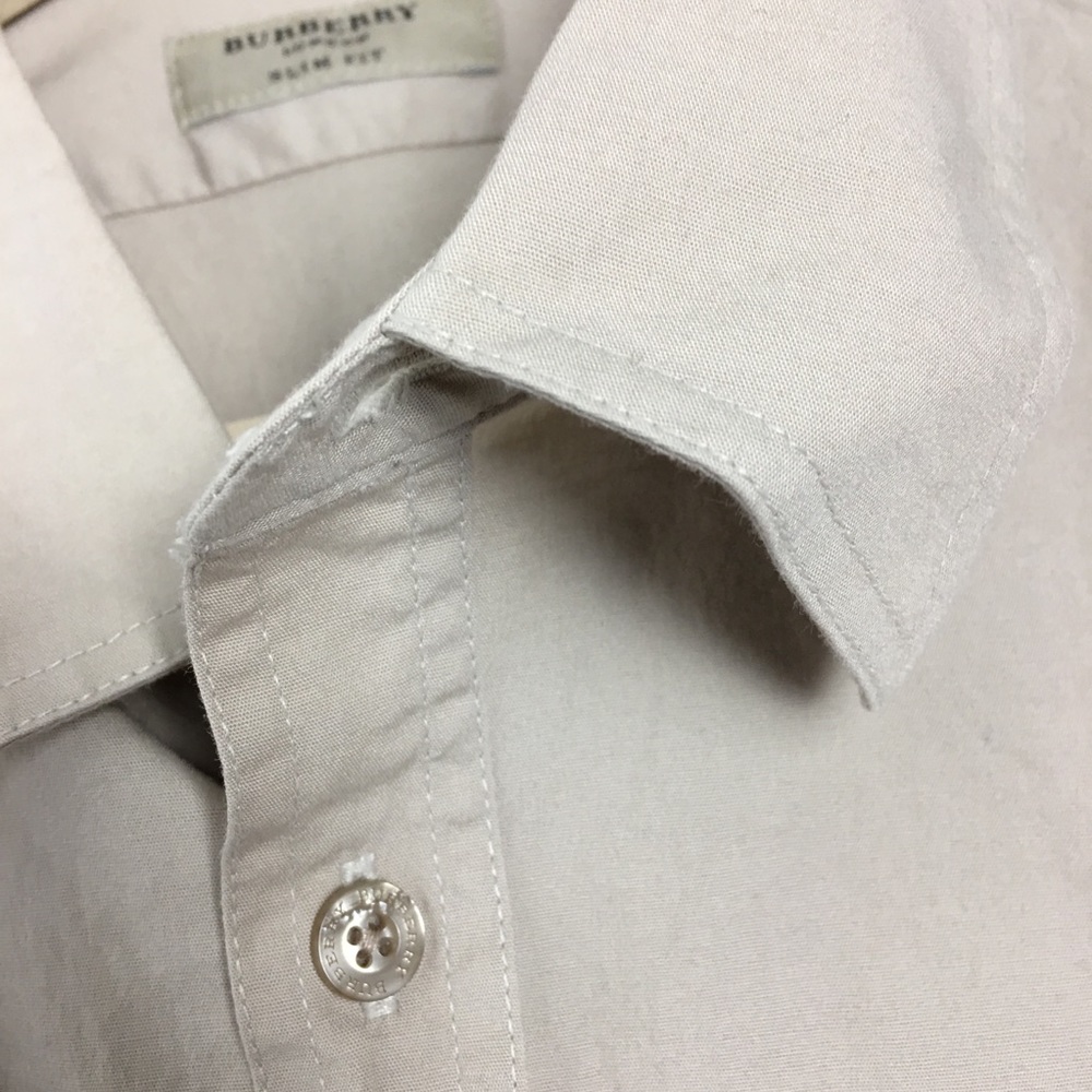 Burberry London Slim Long Sleeve Mens Shirt, XL